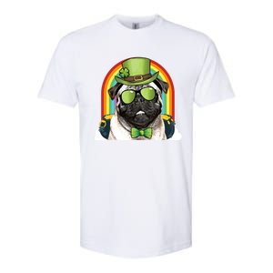 Pug Dog Leprechaun Funny St Patricks Day Cute Gift Softstyle CVC T-Shirt