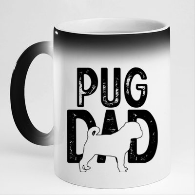 Pug Dog Lover Funny Cute Puppy Dad Father Funny Gift 11oz Black Color Changing Mug