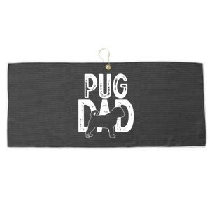 Pug Dog Lover Funny Cute Puppy Dad Father Funny Gift Large Microfiber Waffle Golf Towel