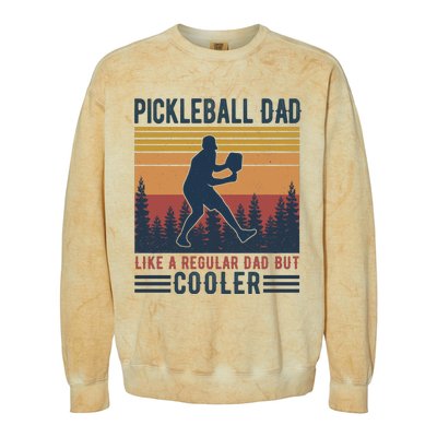 Pickleball Dad Like A Regular Dad Colorblast Crewneck Sweatshirt