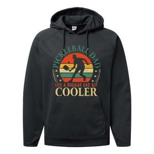 Pickleball Dad Like A Regular Dad But Cooler The Dink Father Performance Fleece Hoodie