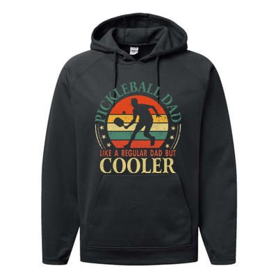 Pickleball Dad Like A Regular Dad But Cooler The Dink Father Performance Fleece Hoodie