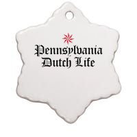 Pennsylvania Dutch Life Hex Sign Ceramic Star Ornament