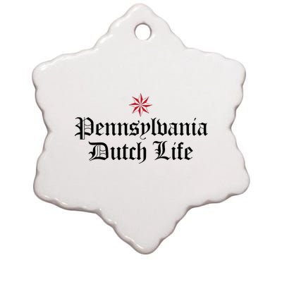 Pennsylvania Dutch Life Hex Sign Ceramic Star Ornament