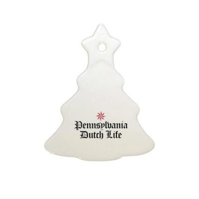 Pennsylvania Dutch Life Hex Sign Ceramic Tree Ornament