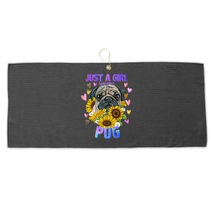 Pug Dog Lover Funny Cute Puppy Cute Gift Large Microfiber Waffle Golf Towel