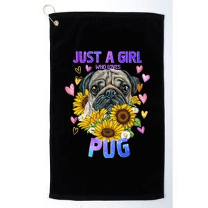 Pug Dog Lover Funny Cute Puppy Cute Gift Platinum Collection Golf Towel