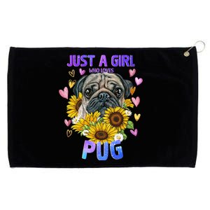 Pug Dog Lover Funny Cute Puppy Cute Gift Grommeted Golf Towel