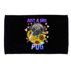 Pug Dog Lover Funny Cute Puppy Cute Gift Microfiber Hand Towel