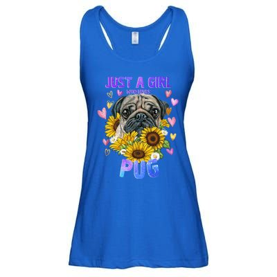 Pug Dog Lover Funny Cute Puppy Cute Gift Ladies Essential Flowy Tank