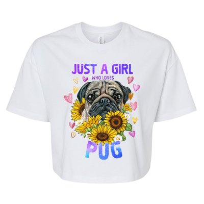 Pug Dog Lover Funny Cute Puppy Cute Gift Bella+Canvas Jersey Crop Tee