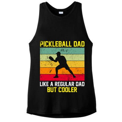 Pickleball Dad Like A Regular Dad But Cooler Vintage Retro Ladies PosiCharge Tri-Blend Wicking Tank
