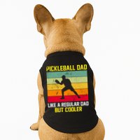 Pickleball Dad Like A Regular Dad But Cooler Vintage Retro Doggie Tank