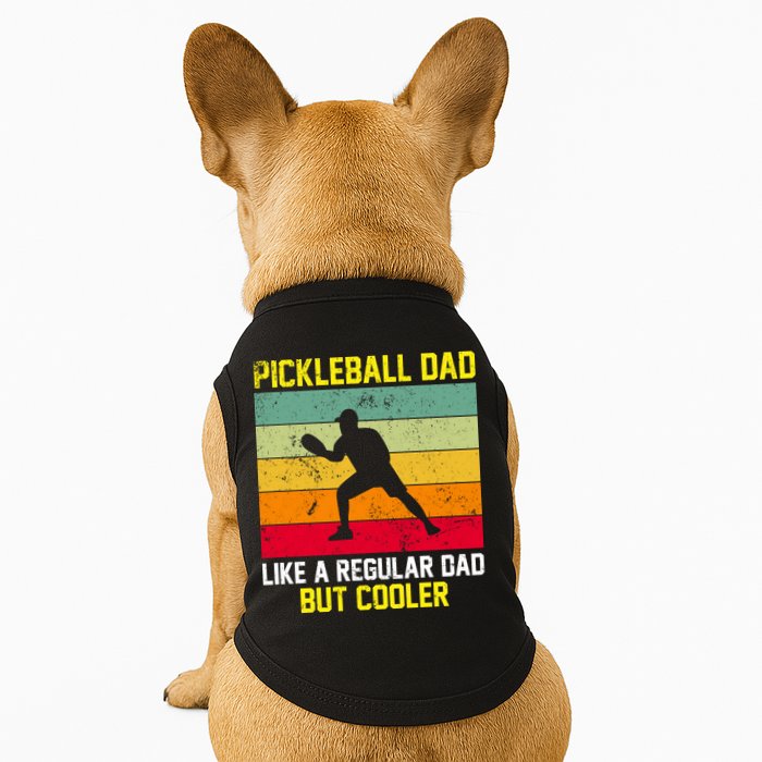 Pickleball Dad Like A Regular Dad But Cooler Vintage Retro Doggie Tank