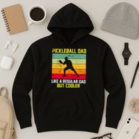 Pickleball Dad Like A Regular Dad But Cooler Vintage Retro Hoodie