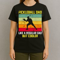 Pickleball Dad Like A Regular Dad But Cooler Vintage Retro T-Shirt