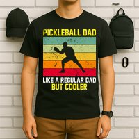 Pickleball Dad Like A Regular Dad But Cooler Vintage Retro T-Shirt