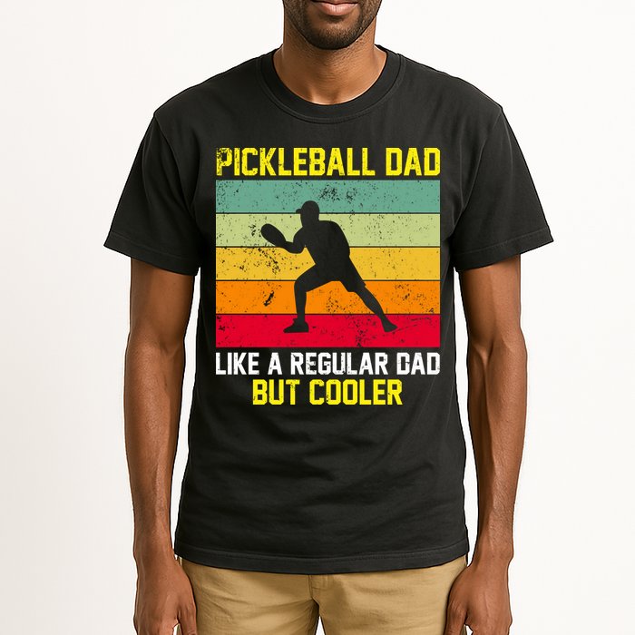 Pickleball Dad Like A Regular Dad But Cooler Vintage Retro Tall T-Shirt