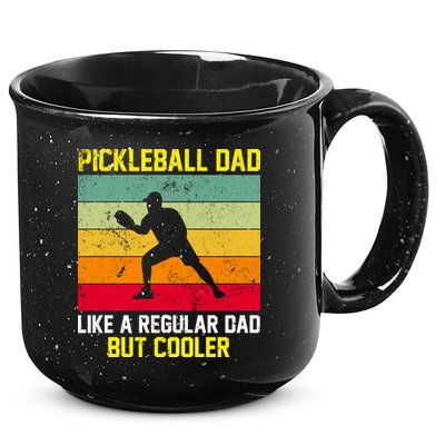 Pickleball Dad Like A Regular Dad But Cooler Vintage Retro 15oz Campfire Ceramic Mug