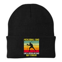 Pickleball Dad Like A Regular Dad But Cooler Vintage Retro Beanie
