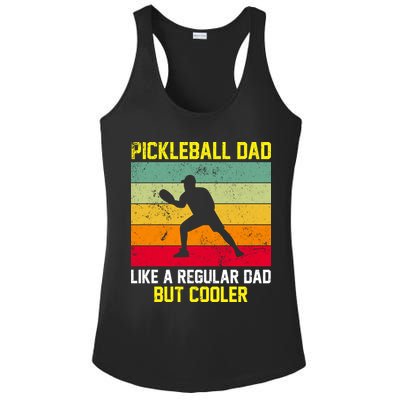 Pickleball Dad Like A Regular Dad But Cooler Vintage Retro Ladies PosiCharge Competitor Racerback Tank