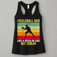 Pickleball Dad Like A Regular Dad But Cooler Vintage Retro Womens Tank Top