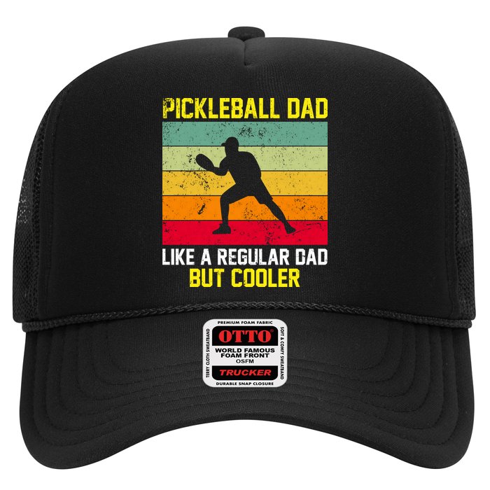 Pickleball Dad Like A Regular Dad But Cooler Vintage Retro Trucker Hat