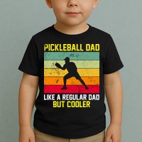 Pickleball Dad Like A Regular Dad But Cooler Vintage Retro Toddler T-Shirt