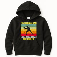 Pickleball Dad Like A Regular Dad But Cooler Vintage Retro Kids Hoodie