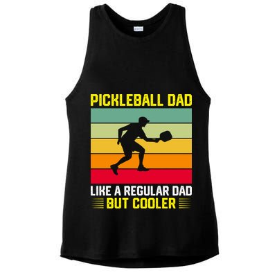 Pickleball Dad Like A Regular Dad But Cooler Vintage Retro Ladies PosiCharge Tri-Blend Wicking Tank