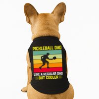 Pickleball Dad Like A Regular Dad But Cooler Vintage Retro Doggie Tank