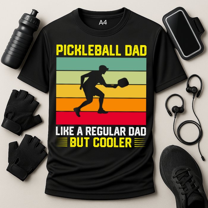 Pickleball Dad Like A Regular Dad But Cooler Vintage Retro Performance Shirt