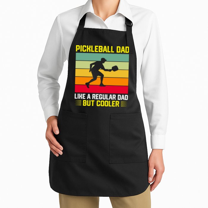 Pickleball Dad Like A Regular Dad But Cooler Vintage Retro Apron