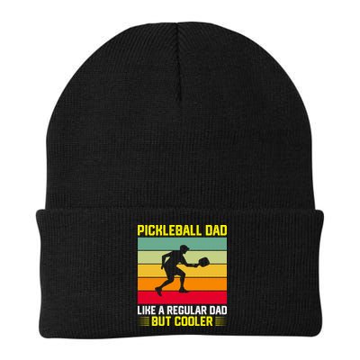Pickleball Dad Like A Regular Dad But Cooler Vintage Retro Beanie