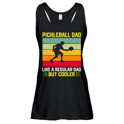 Pickleball Dad Like A Regular Dad But Cooler Vintage Retro Ladies Essential Flowy Tank