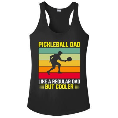 Pickleball Dad Like A Regular Dad But Cooler Vintage Retro Ladies PosiCharge Competitor Racerback Tank
