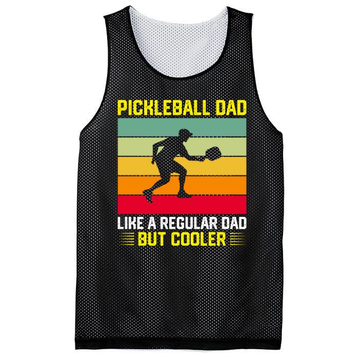 Pickleball Dad Like A Regular Dad But Cooler Vintage Retro Mesh Reversible Basketball Jersey Tank