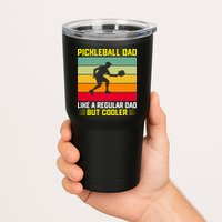 Pickleball Dad Like A Regular Dad But Cooler Vintage Retro Tumbler