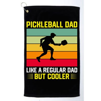 Pickleball Dad Like A Regular Dad But Cooler Vintage Retro Golf Towel