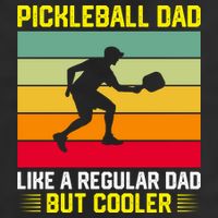 Pickleball Dad Like A Regular Dad But Cooler Vintage Retro Golf Towel
