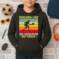 Pickleball Dad Like A Regular Dad But Cooler Vintage Retro Kids Hoodie