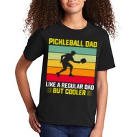 Pickleball Dad Like A Regular Dad But Cooler Vintage Retro Kids T-Shirt