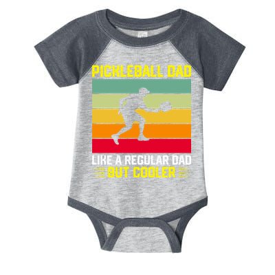 Pickleball Dad Like A Regular Dad But Cooler Vintage Retro Infant Baby Jersey Bodysuit