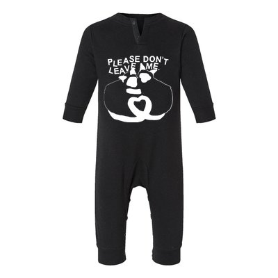 Please DonT Leave Me Racoon Infant Fleece One Piece