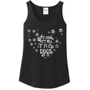 Puppy Dog Lover Pet Owner Life Goal Pet All The Dogs Ladies Essential Tank