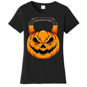 Pumpkin Dumbbell Lazy Halloween Costume Workout Gym Lover Women's T-Shirt