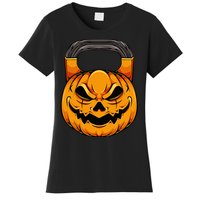 Pumpkin Dumbbell Lazy Halloween Costume Workout Gym Lover Women's T-Shirt