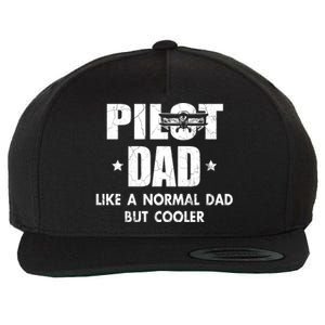 Pilot Dad Like A Normal Dad But Cooler Wool Snapback Cap