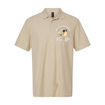 Pug Dog Lover Design Best Friends For Life Funny Pug Softstyle Adult Sport Polo