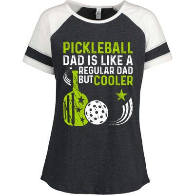 Pickleball Dad Like A Regular Dad But Cooler FatherS Day Gift Enza Ladies Jersey Colorblock Tee